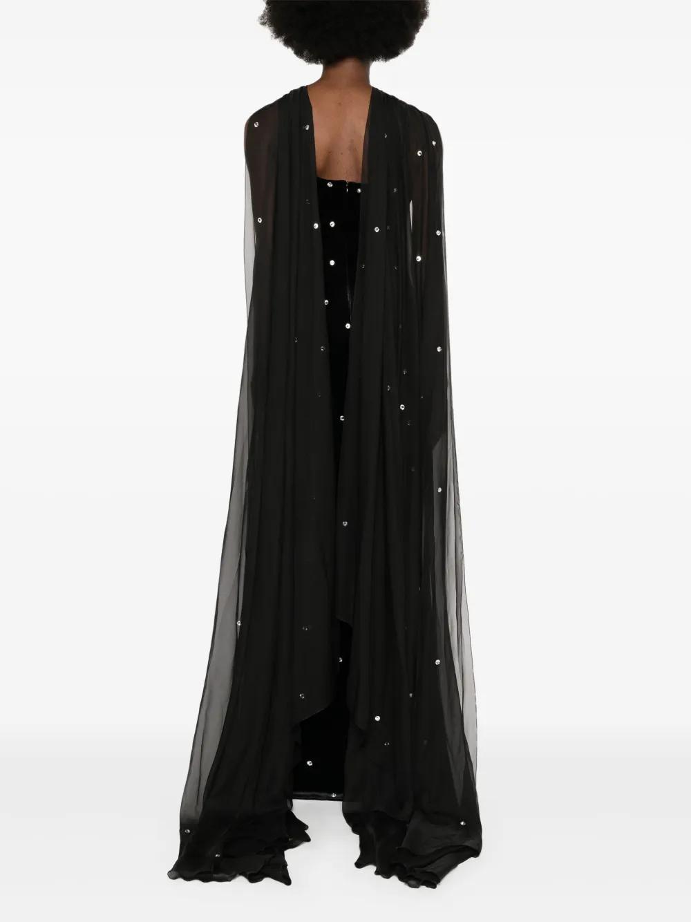 embroidered velvet dress Product Image