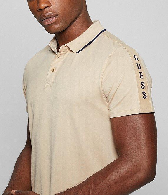 Guess Short Sleeve Pique Guess Tape Polo Product Image