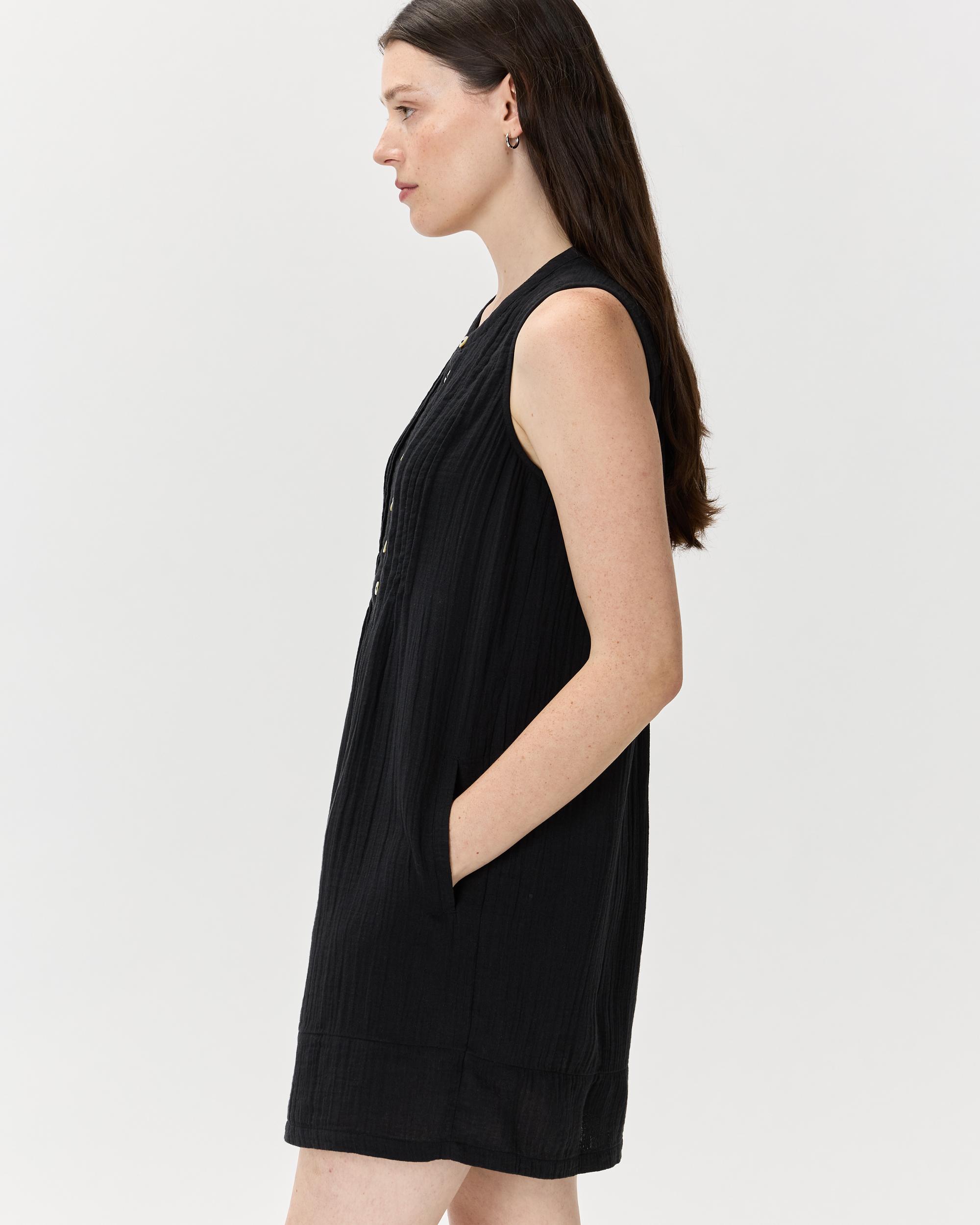 Quince | Women's Gauze Sleeveless Swing Dress Organic Cotton Product Image