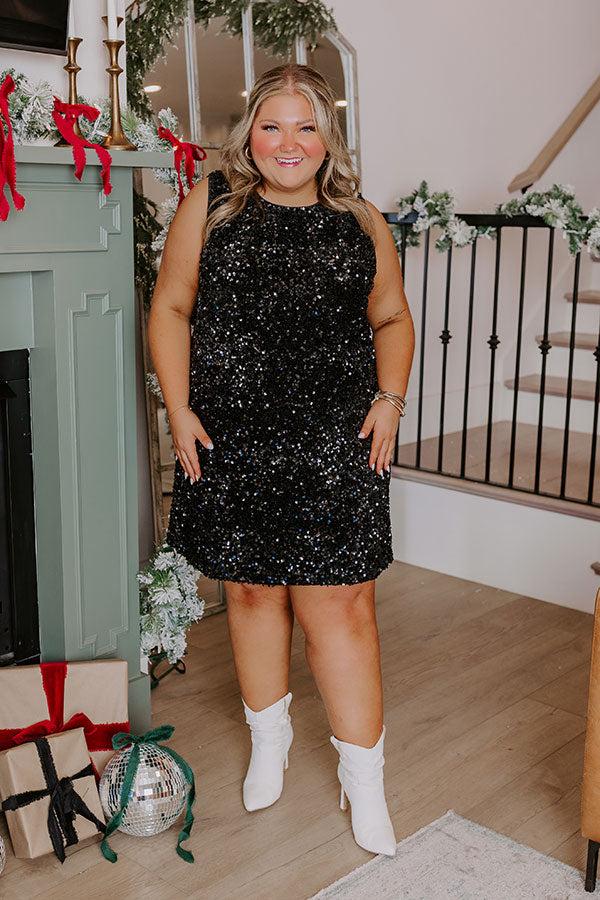 Glam Lifestyle Sequin Mini Dress Curves Product Image