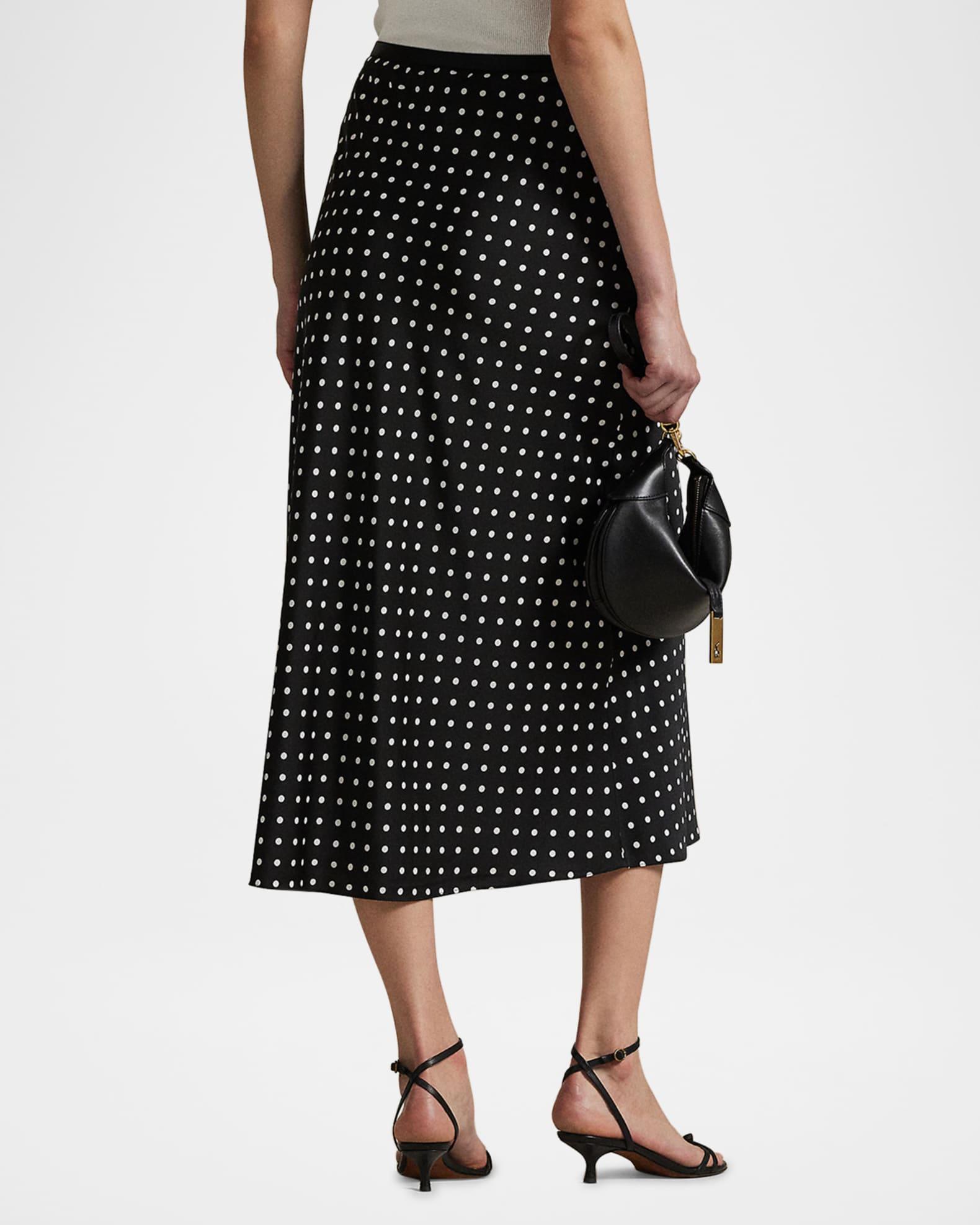 Polka-Dot Satin Skirt Product Image