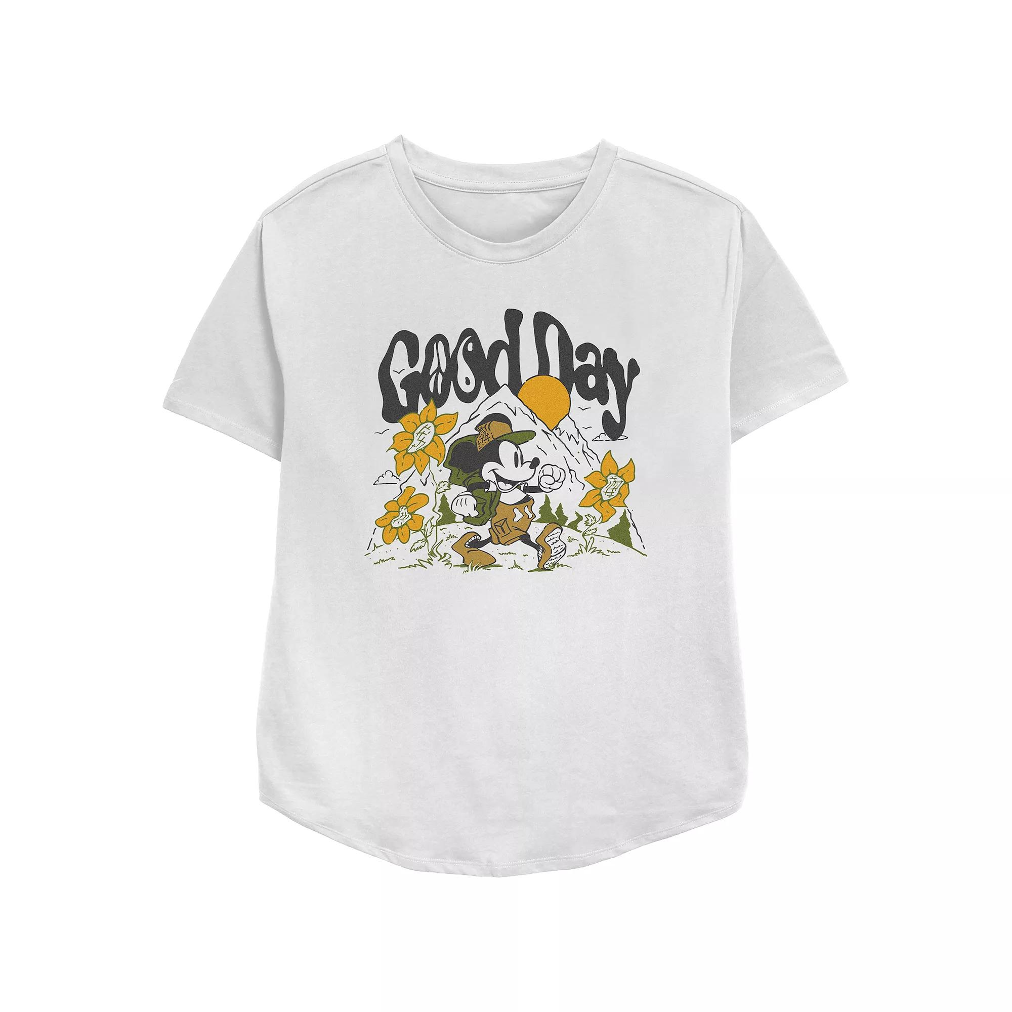 Disney's Mickey Mouse Good Day Women's Relaxed Fit Graphic Tee,  Product Image