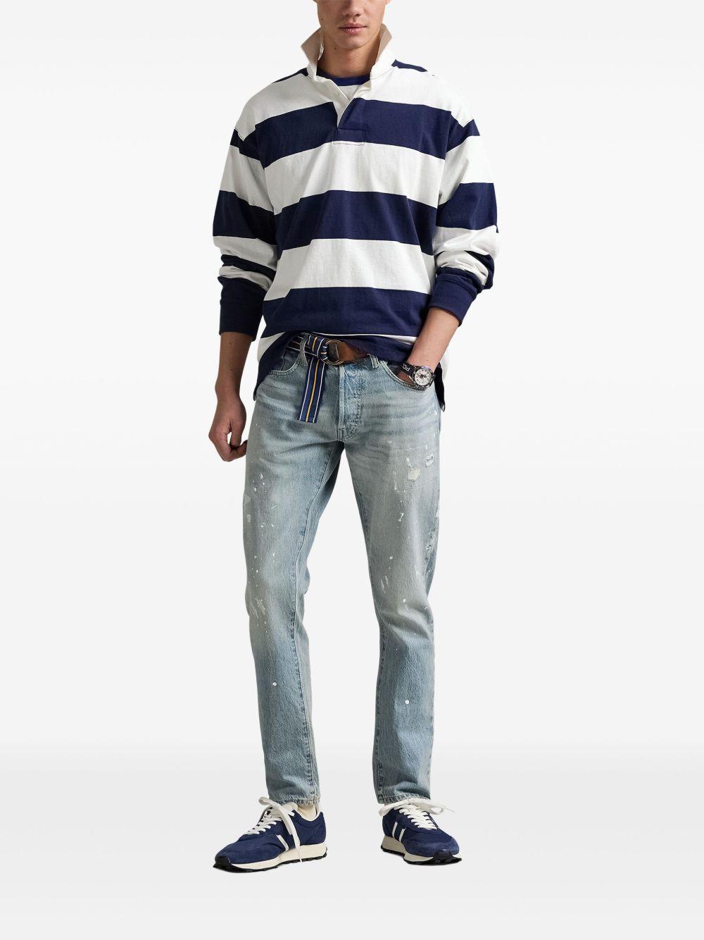 striped polo shirt Product Image