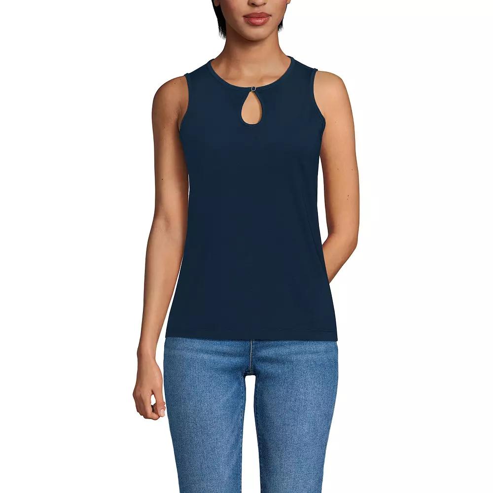 Women's Lands' End Supima Keyhole Tank Top,  Product Image