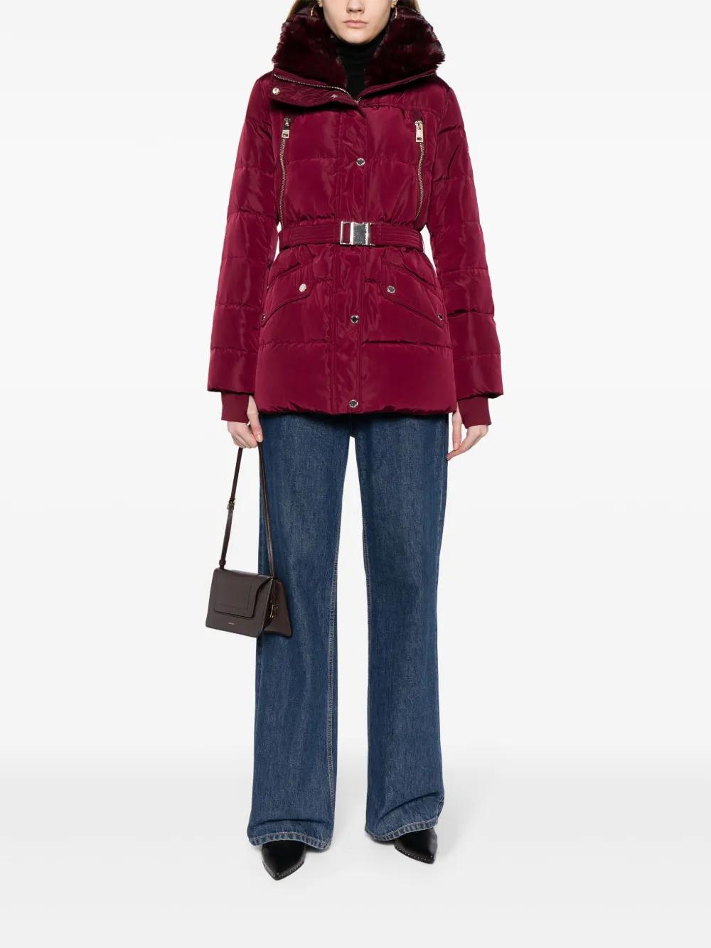 belted puffer coat Product Image