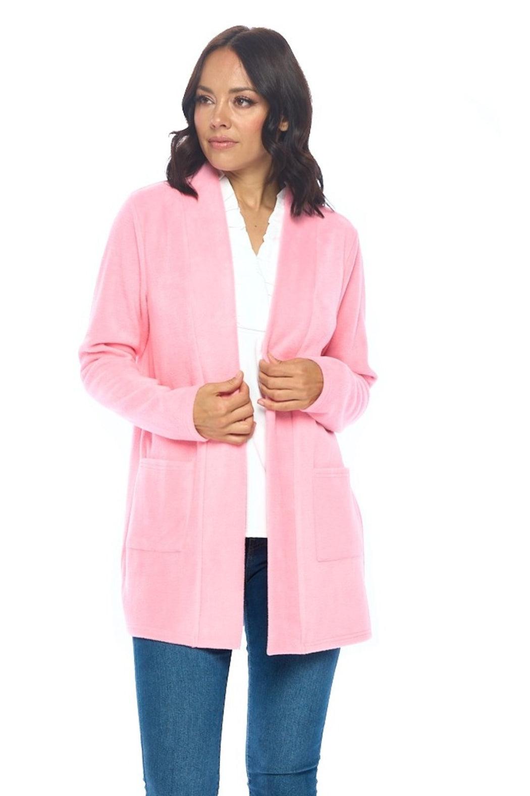 Pink Open Front Jacket Product Image