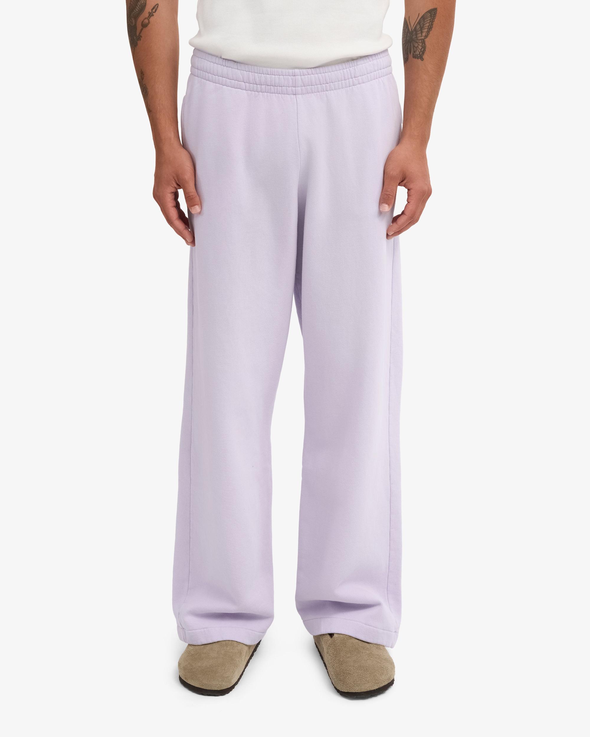 Organic Straight Leg Sweatpants - Soft Lavender Product Image