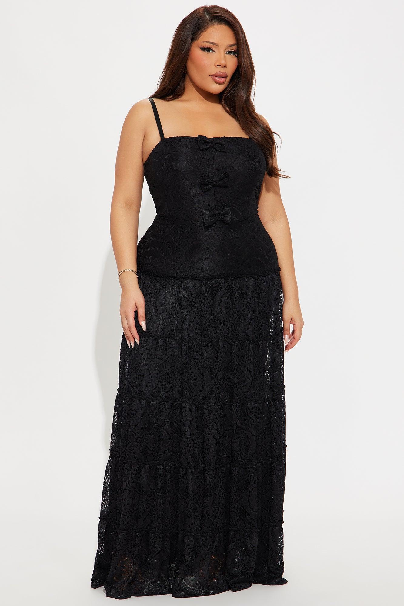 Leanna Lace Maxi Dress - Black Product Image
