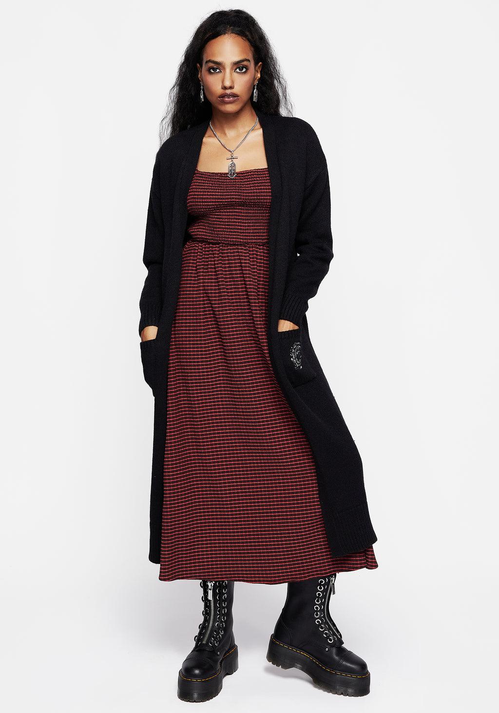 Carmine Check Midaxi Smock Dress Product Image