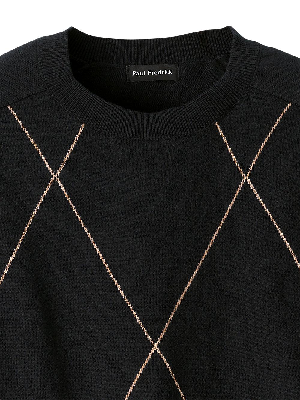 Cotton Crew Neck Sweater - Black Product Image