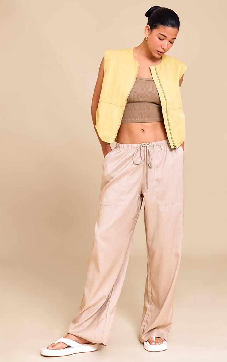 Olive Zip Up Utility Vest Product Image