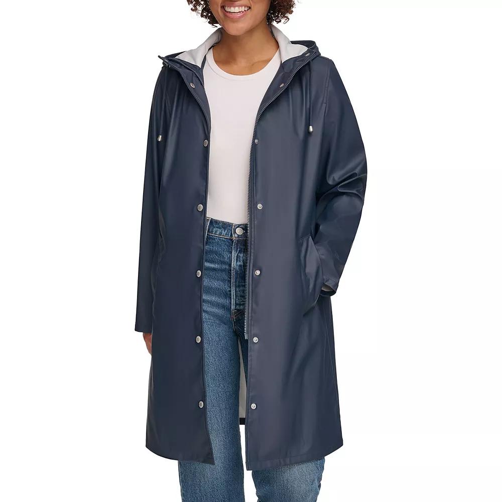 Plus Size Levi's® Rubberized Rain Jacket, Women's, Size: 1XL, Blue Product Image