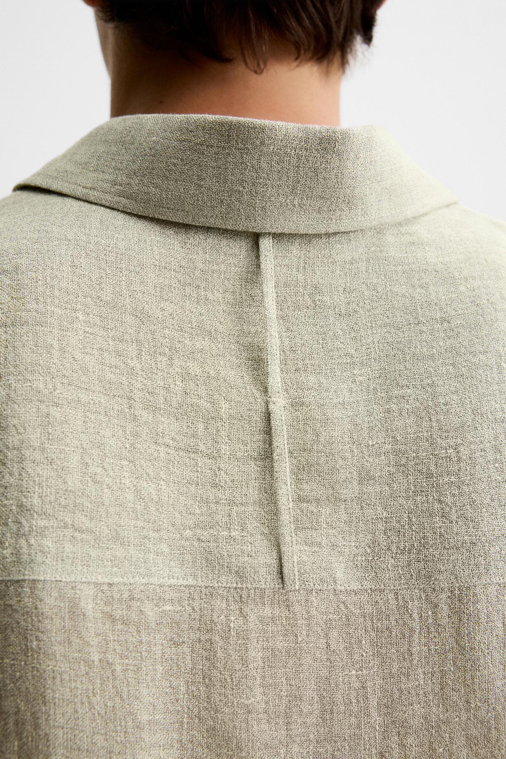 RELAXED FIT LINEN BLEND SHIRT Product Image