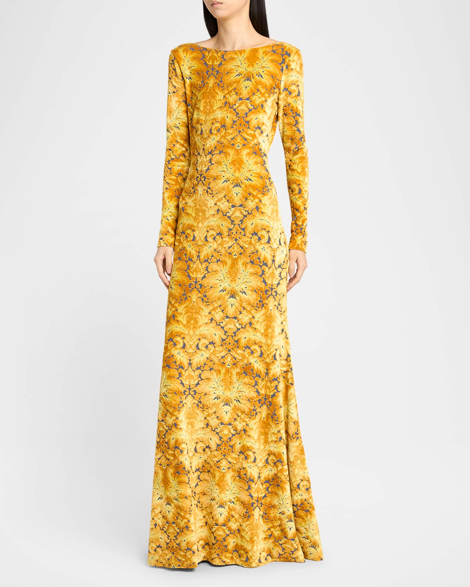 Long-Sleeve Open-Back Maxi Dress  Product Image