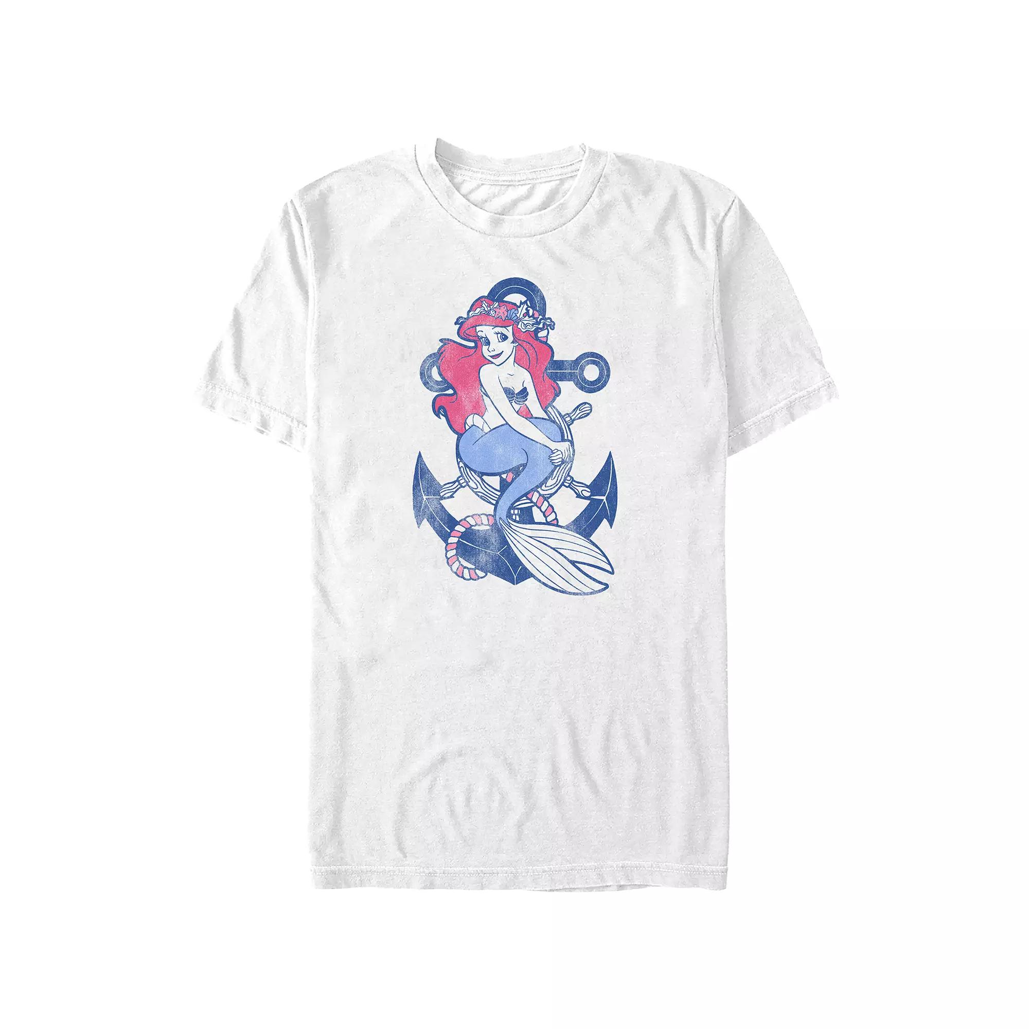 Disney's The Little Mermaid Nautic Ariel Juniors' Boyfriend Graphic Tee, Women's,  Product Image