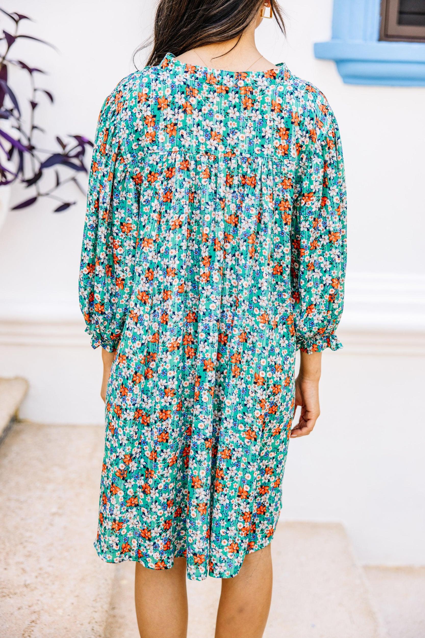 Dance For Hours Green Ditsy Floral Dress Female Product Image