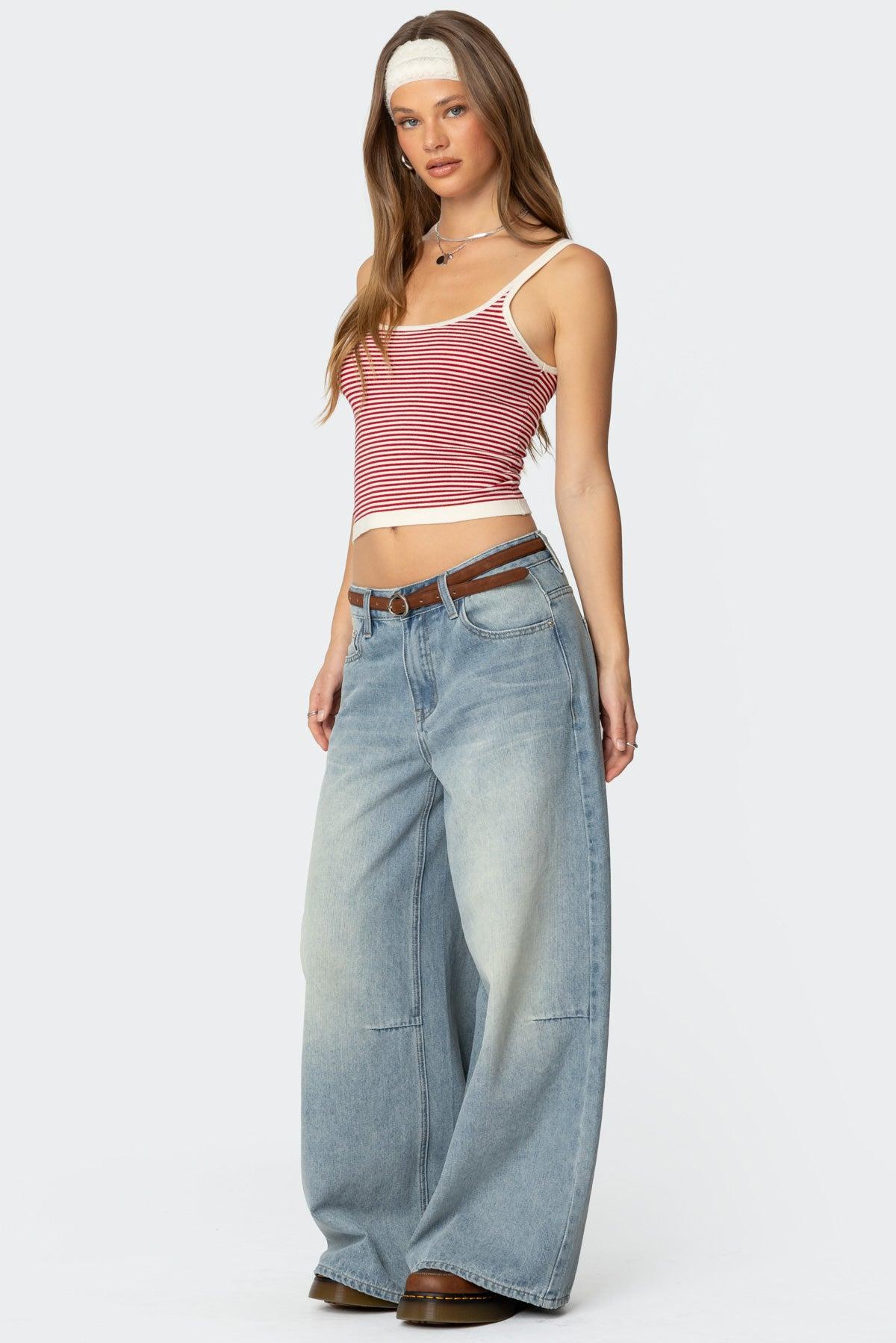 Saylor Striped Knit Tank Top Product Image