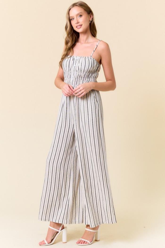 Stripe Wide Leg Jumpsuit Product Image