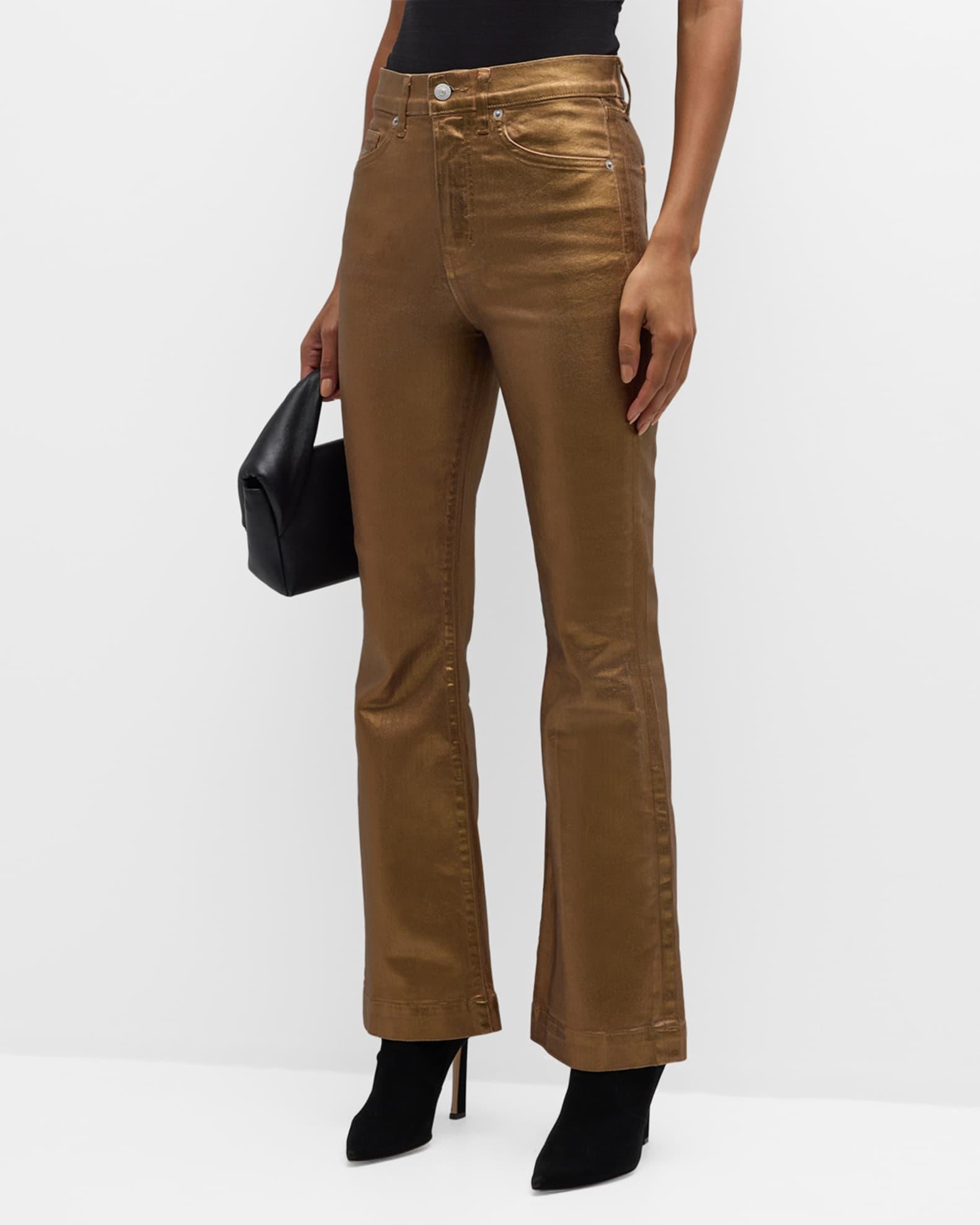 Carson Metallic Ankle Flare Jeans Product Image