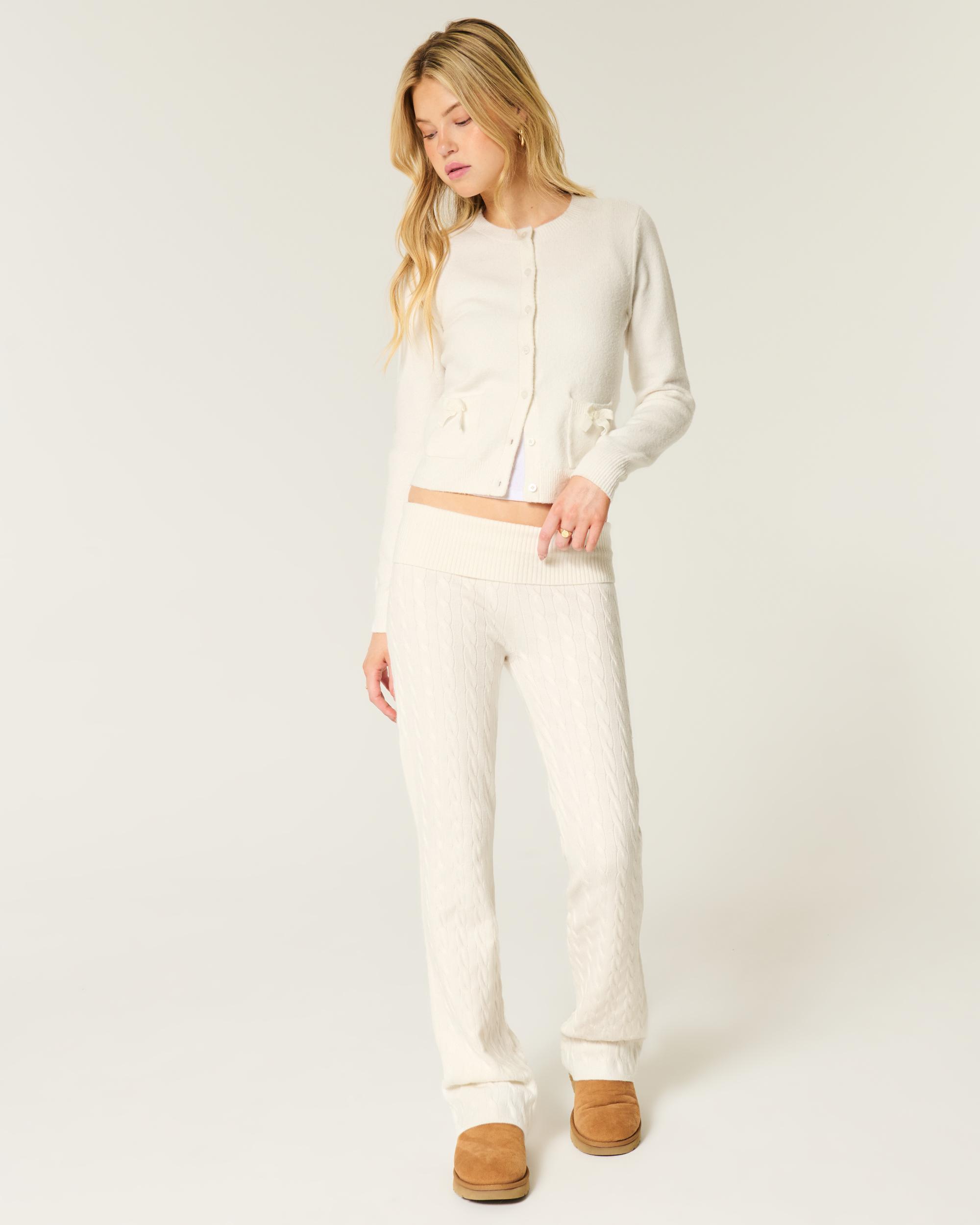 Gilly Hicks Sweater-Knit Foldover Boot Pants Product Image