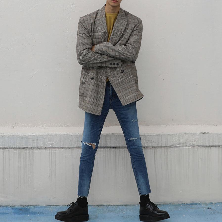 RT No. 3005 PLAID SUIT BLAZER JK Product Image