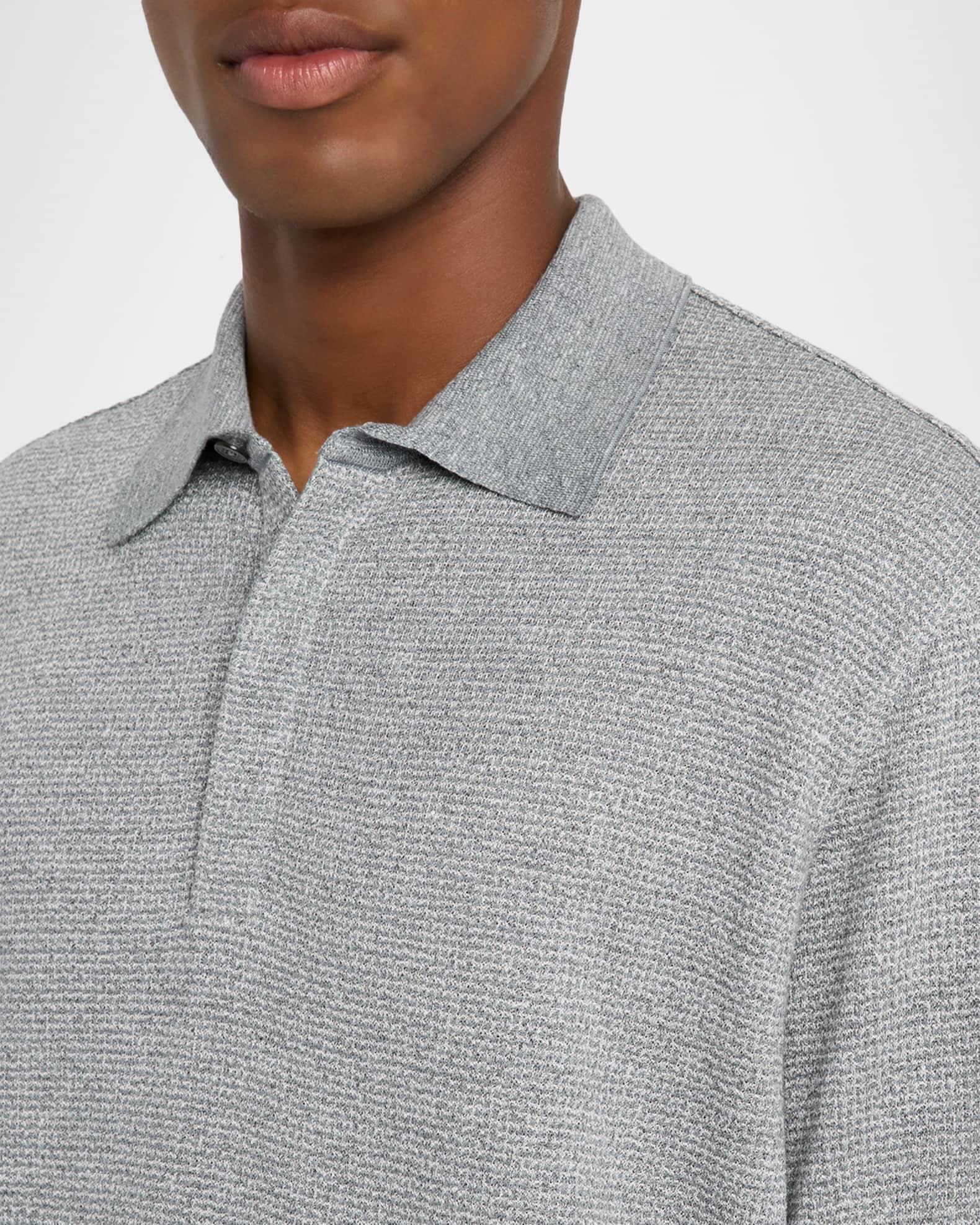 Men's Concealed-Placket Jacquard Polo Shirt Product Image