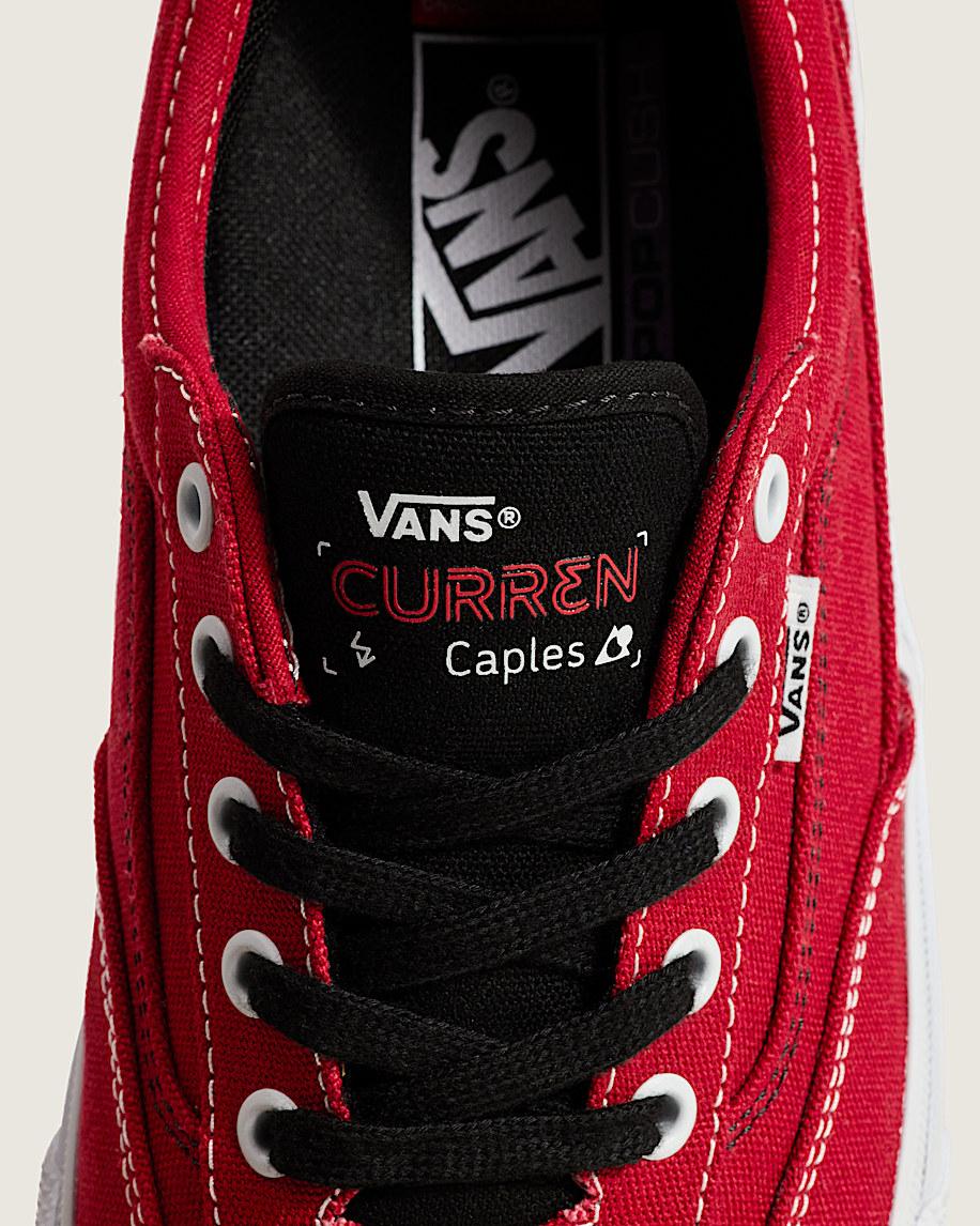 Skate Curren Caples Shoe in Red / White| Vans US Product Image
