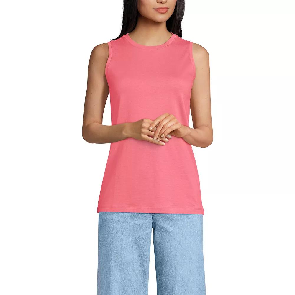 Women's Lands' End Supima Cotton Crewneck Tank,  Product Image