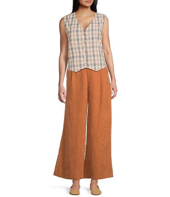 Sadie & Sage Pleated Wide Leg Side Pocket Pants Product Image