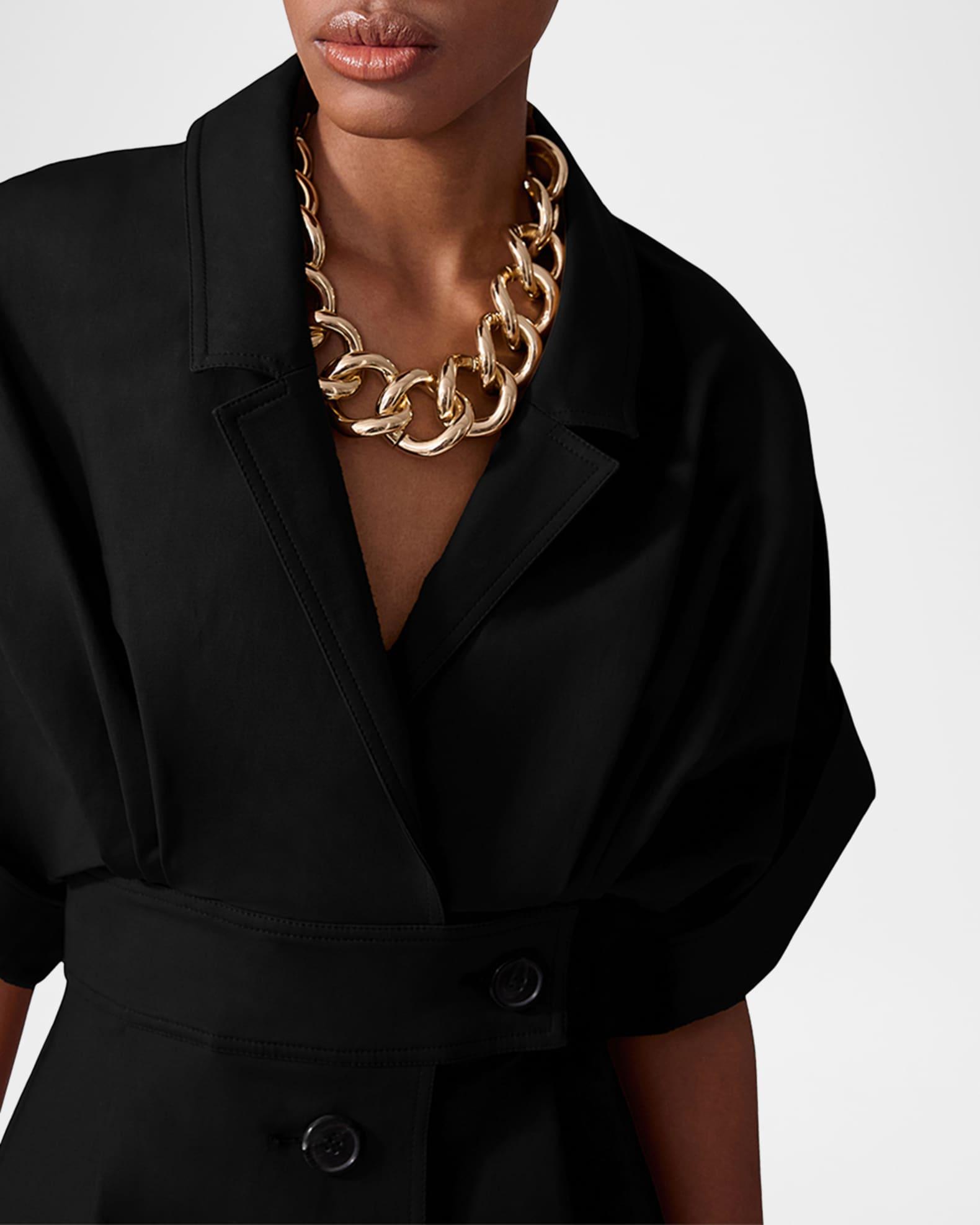 Wide Short-Sleeve Midi Shirtdress Product Image