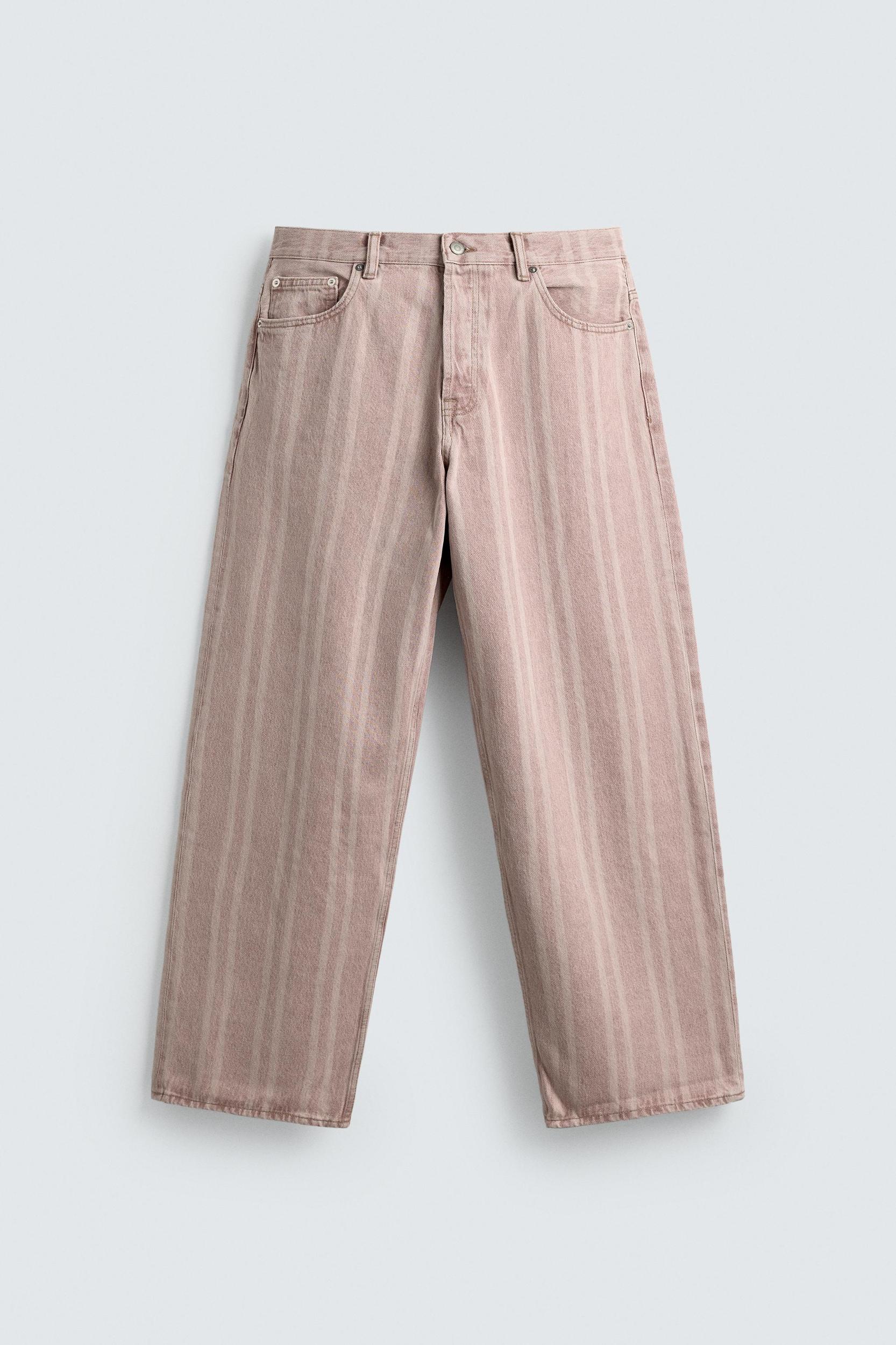 STRIPED RELAXED FIT JEANS Product Image