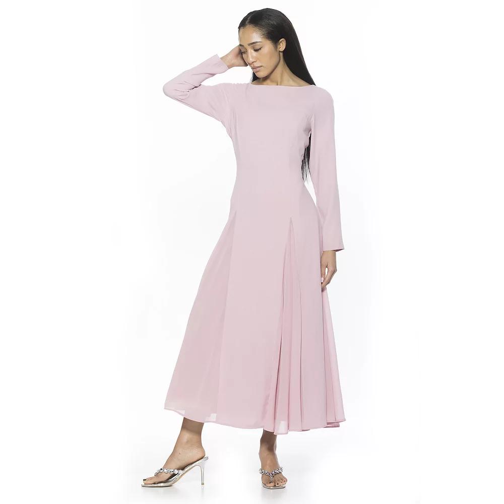 Women's ALEXIA ADMOR Elodie Crewneck Long Sleeve Midi Dress,  Product Image