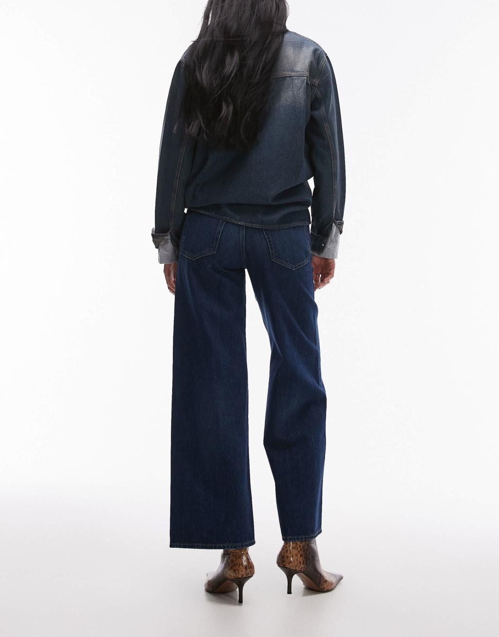 ARKET Cloud low rise baggy wide leg jeans in blue rinse wash | ASOS Product Image
