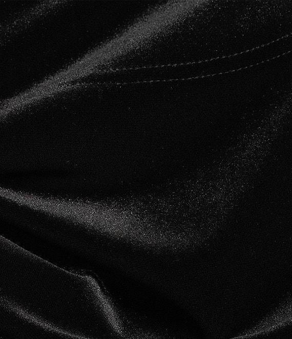 Jones New York Velour Mock Neck Long Sleeve Zip Front Jacket Product Image