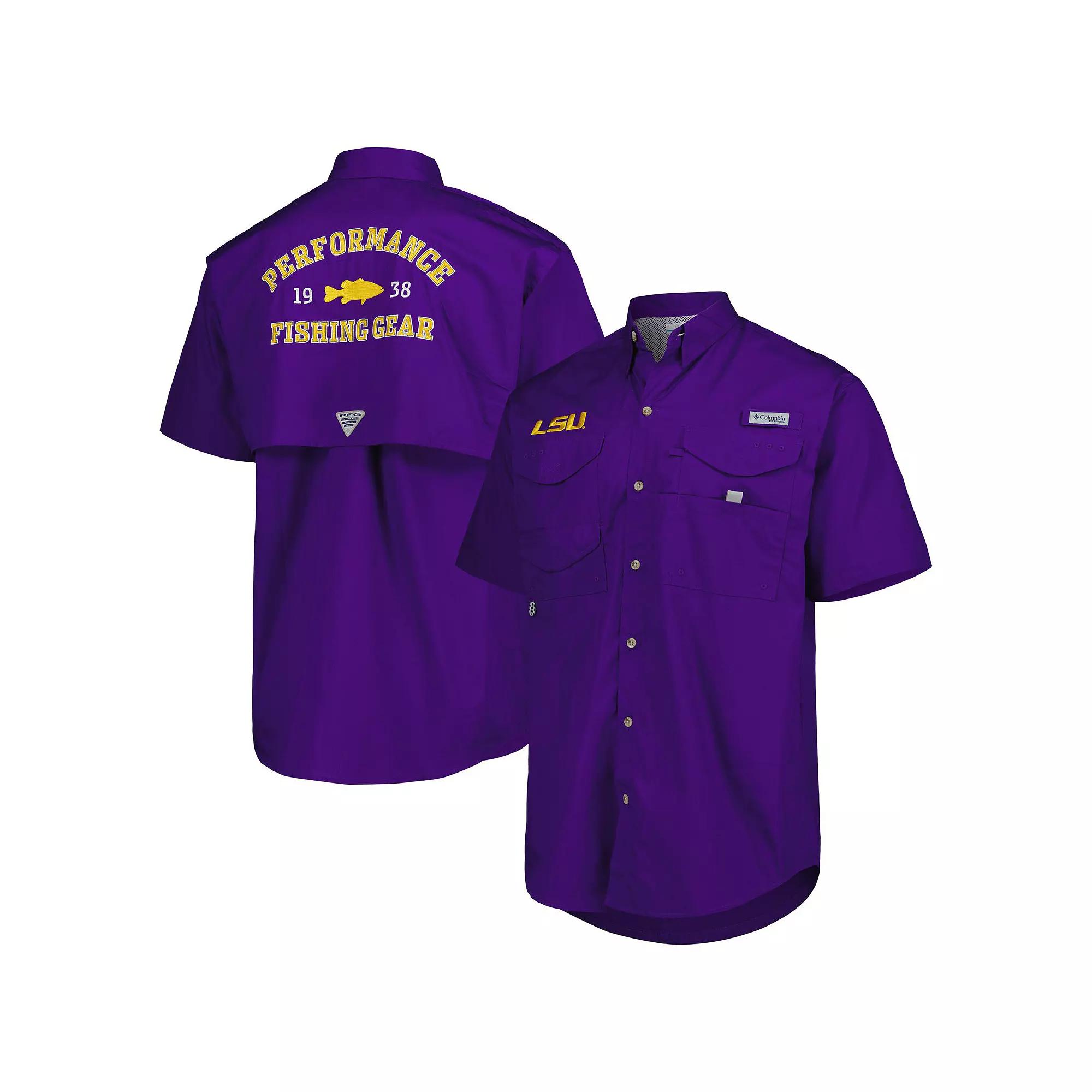 Men's Columbia Purple LSU Tigers Bonehead Button-Up Shirt,  Product Image