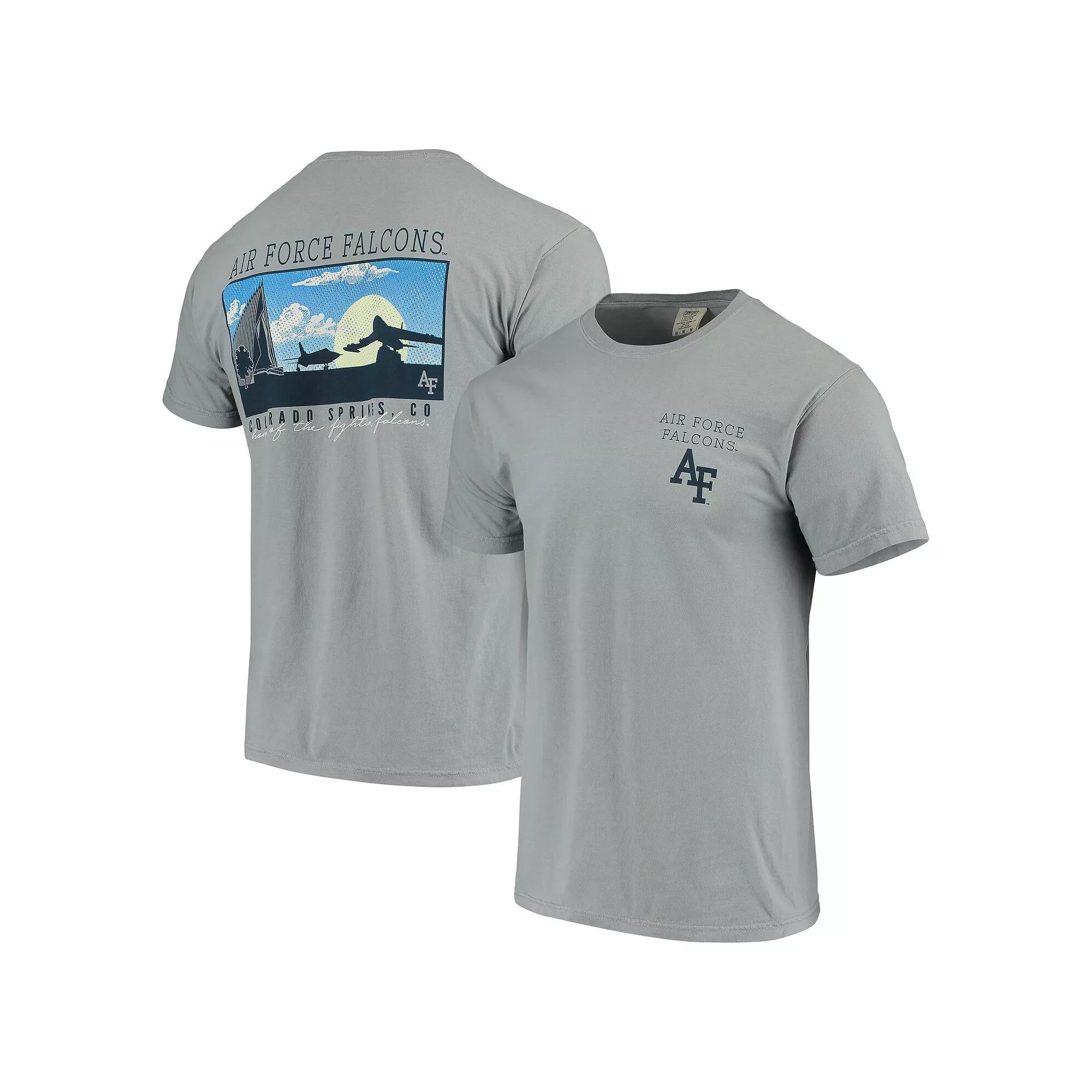 Mens Gray Air Force Falcons Team Comfort Colors Campus Scenery T-Shirt Product Image
