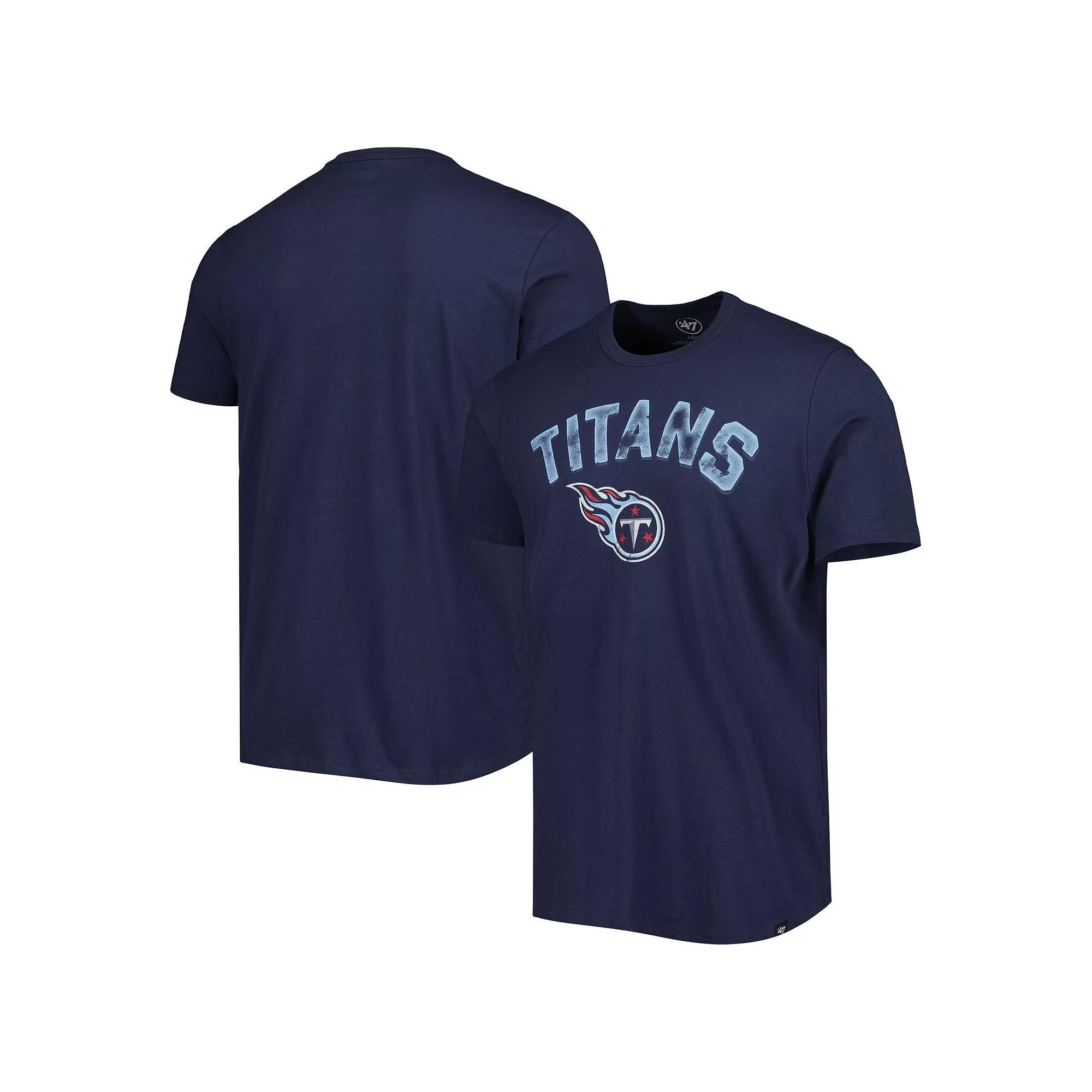 Men's '47 Navy Tennessee Titans All Arch Franklin T-Shirt, Size: XL, Blue Product Image