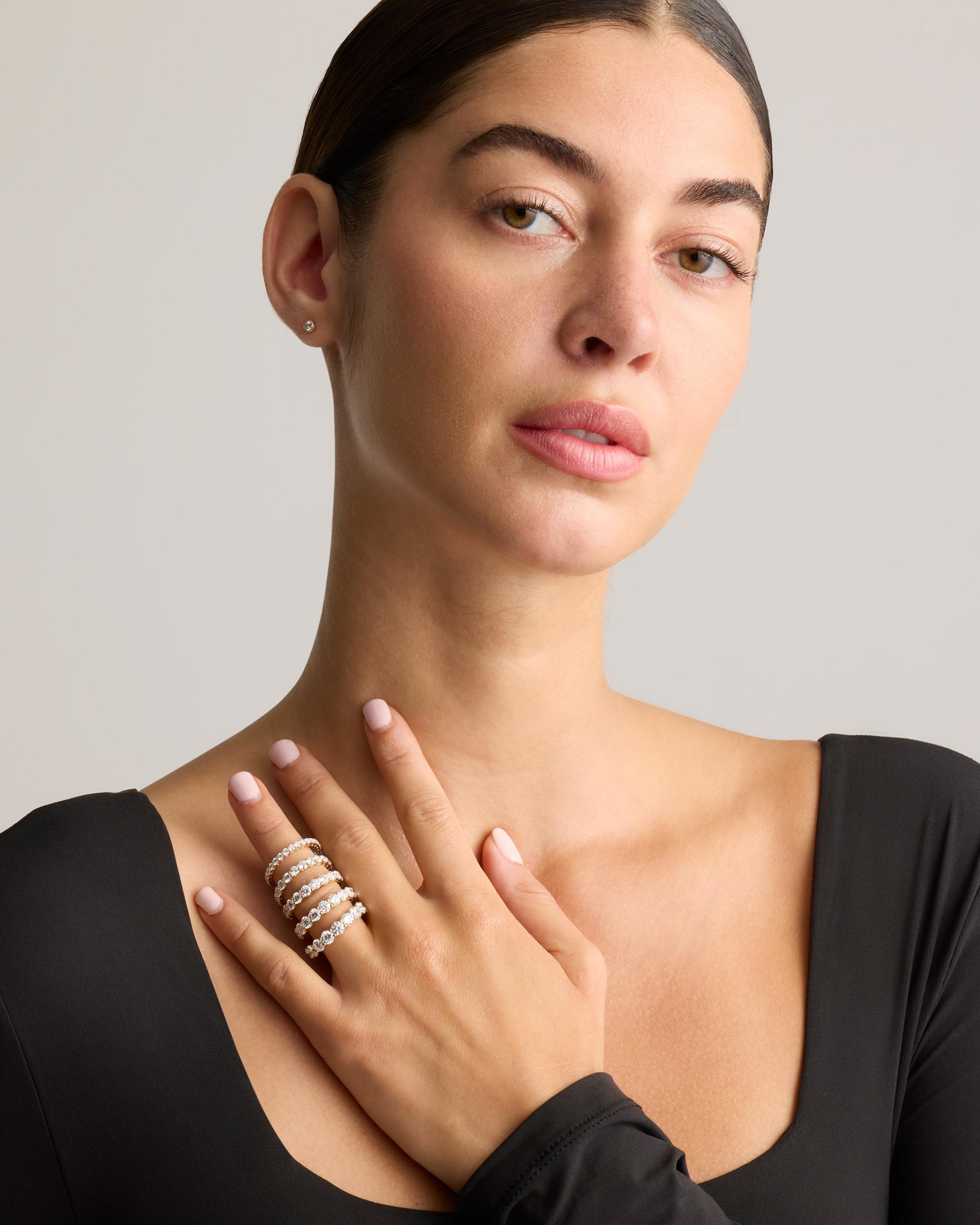 Quince | Women's Lab Grown Diamond Round Eternity Band Rings Product Image