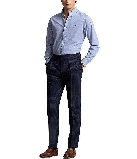 Polo Ralph Lauren Classic-Fit Stretch Stripe Poplin Long Sleeve Woven Shirt Product Image