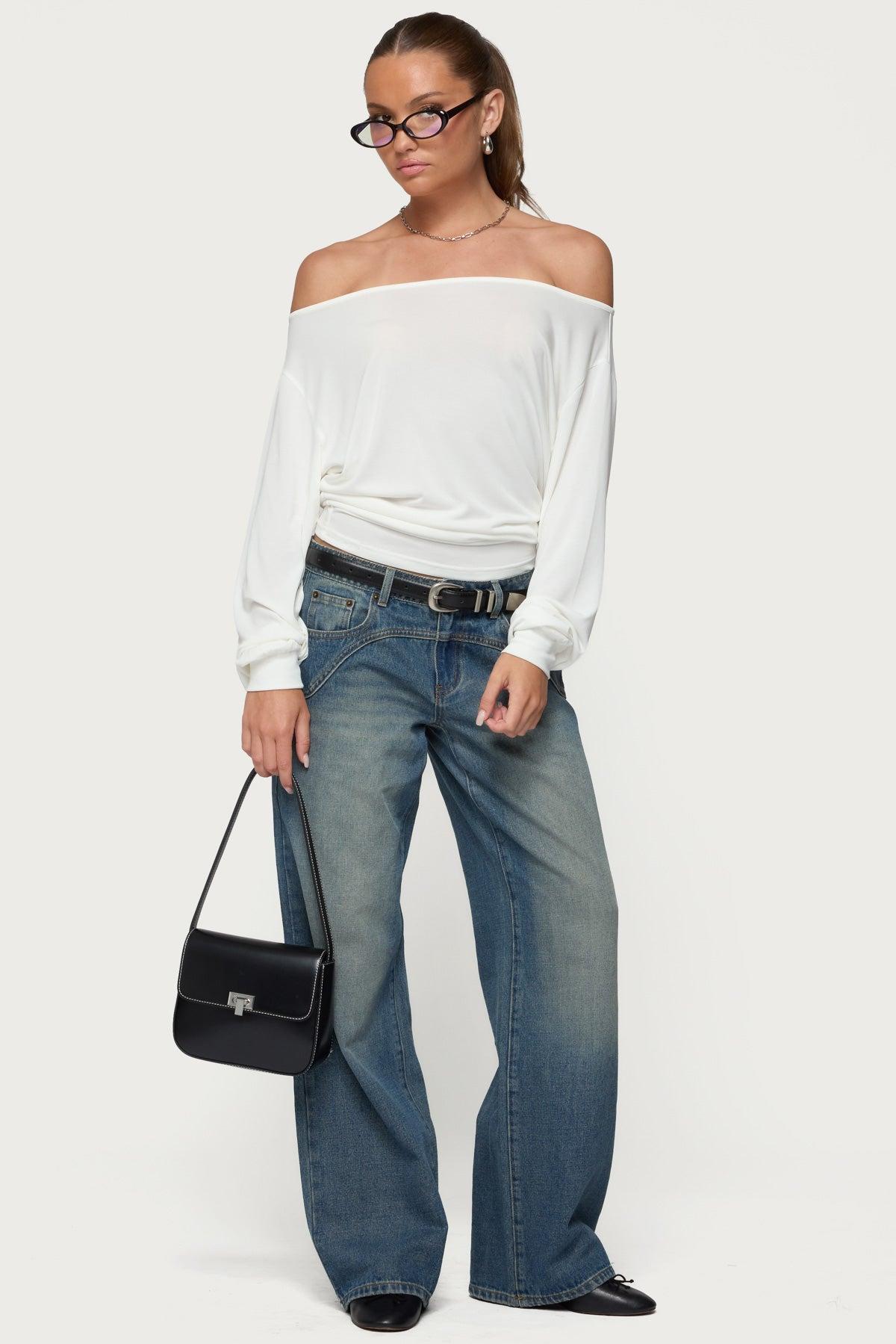 Nannie Off Shoulder Oversized Top Product Image