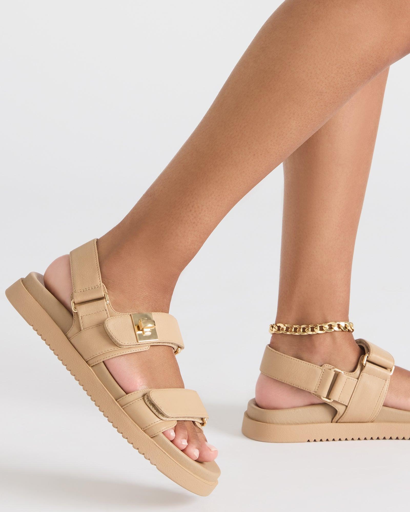 MONA BEIGE LEATHER Female Product Image