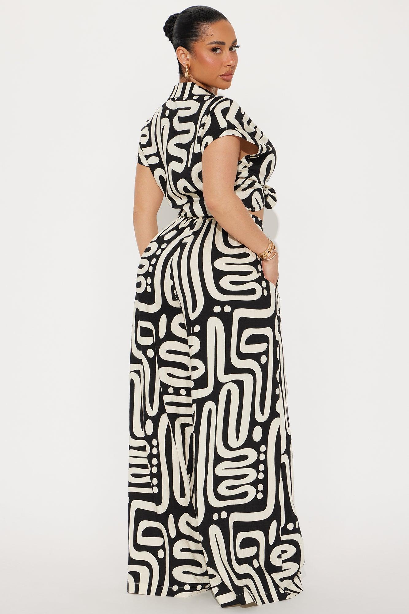 Posted In Portugal Linen Pant Set - Natural/Combo Product Image