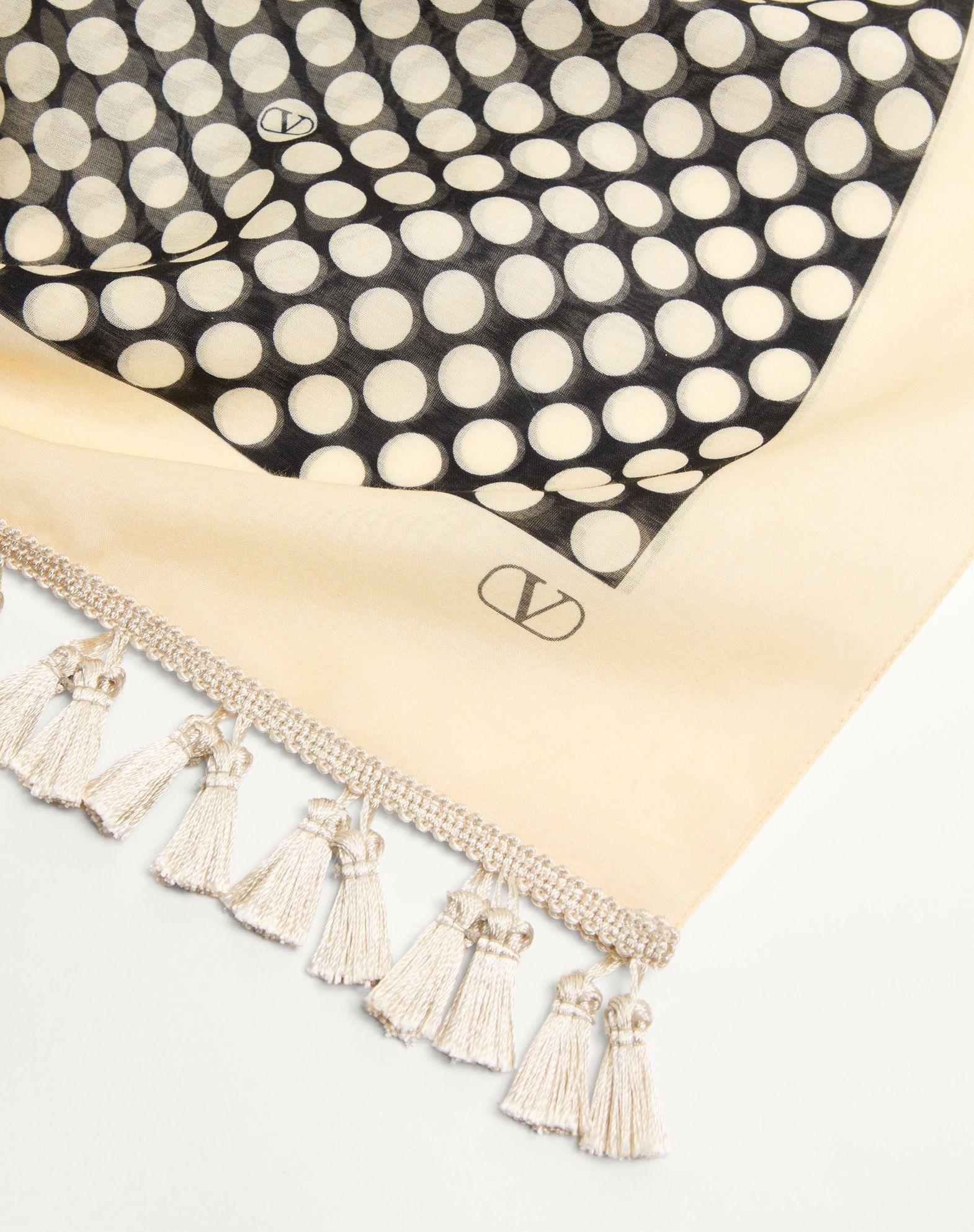 Escape Pareo In Cotton And Silk With Polka Dot Print Product Image