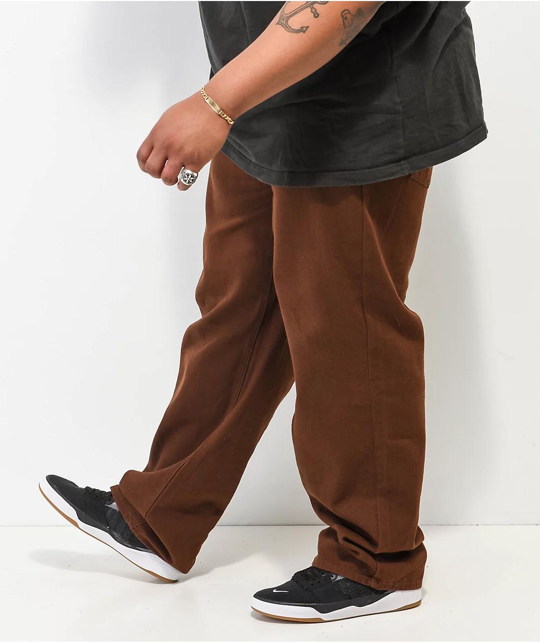 Empyre Loose Fit Brown Skate Jeans Product Image
