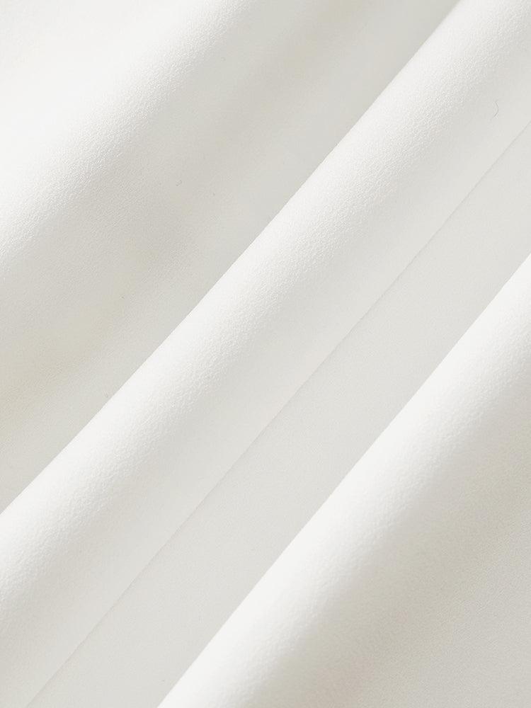 Triacetate Square Neck Double-Breasted Women Mini Dress Product Image