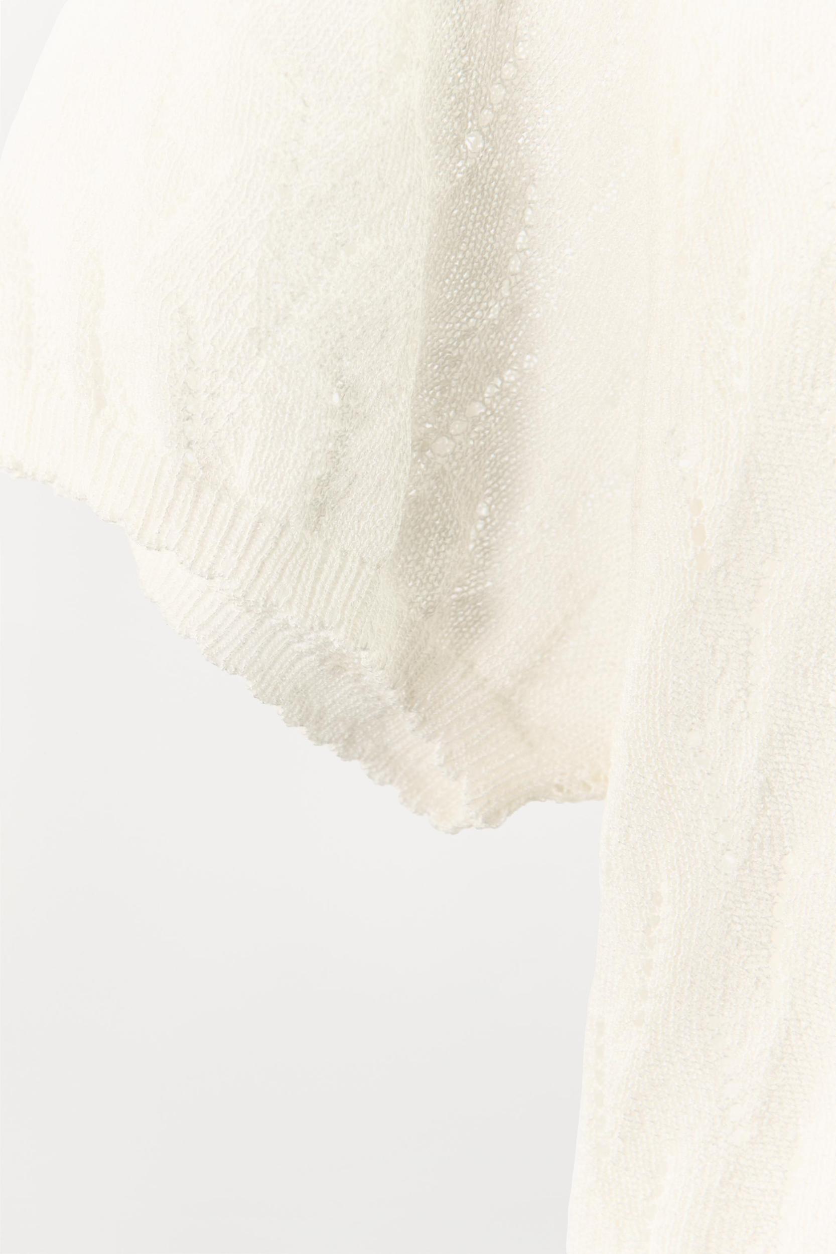 POINTELLE KNIT BOW T-SHIRT Product Image