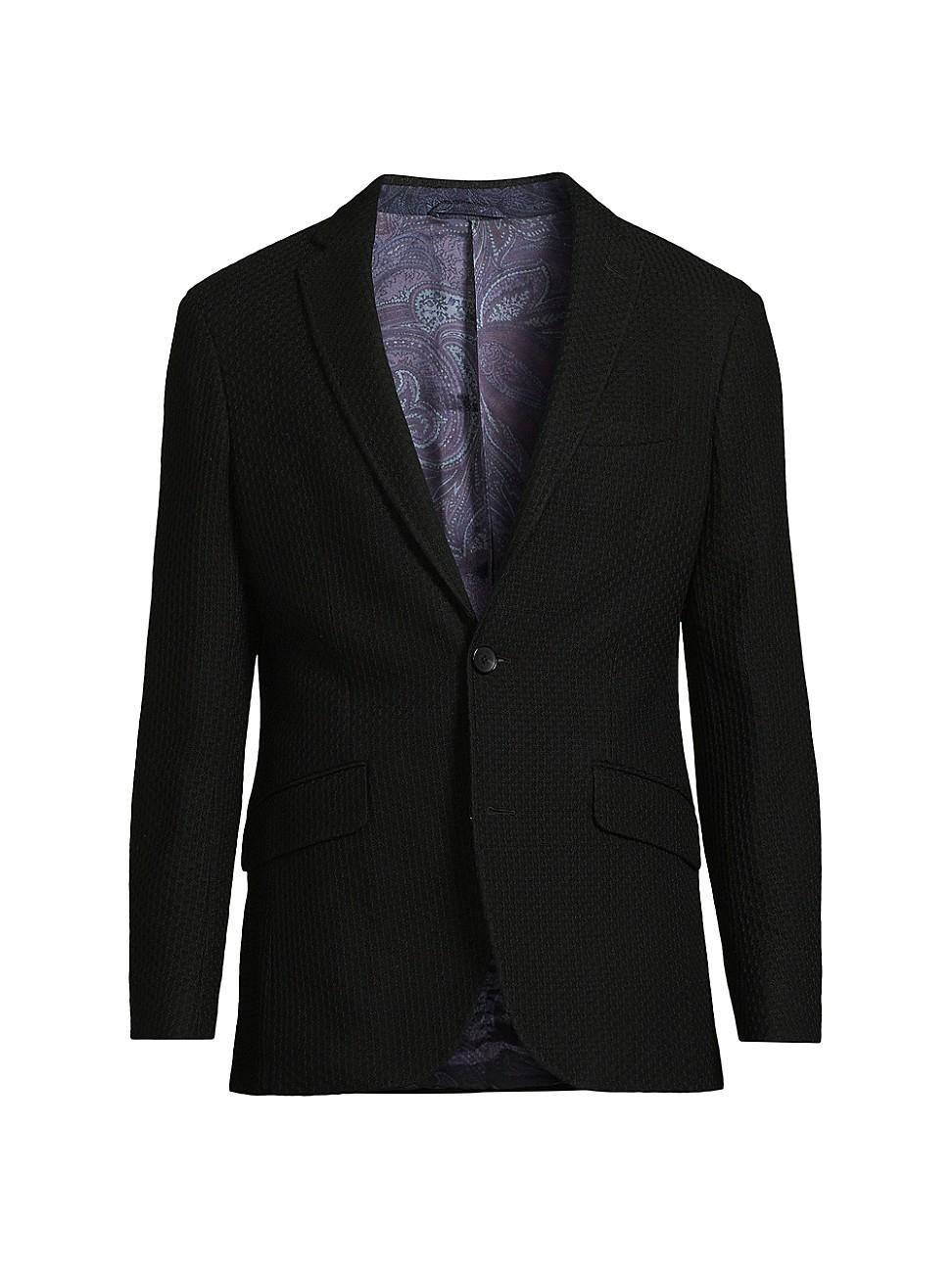 Mens Basic Textured Blazer Product Image