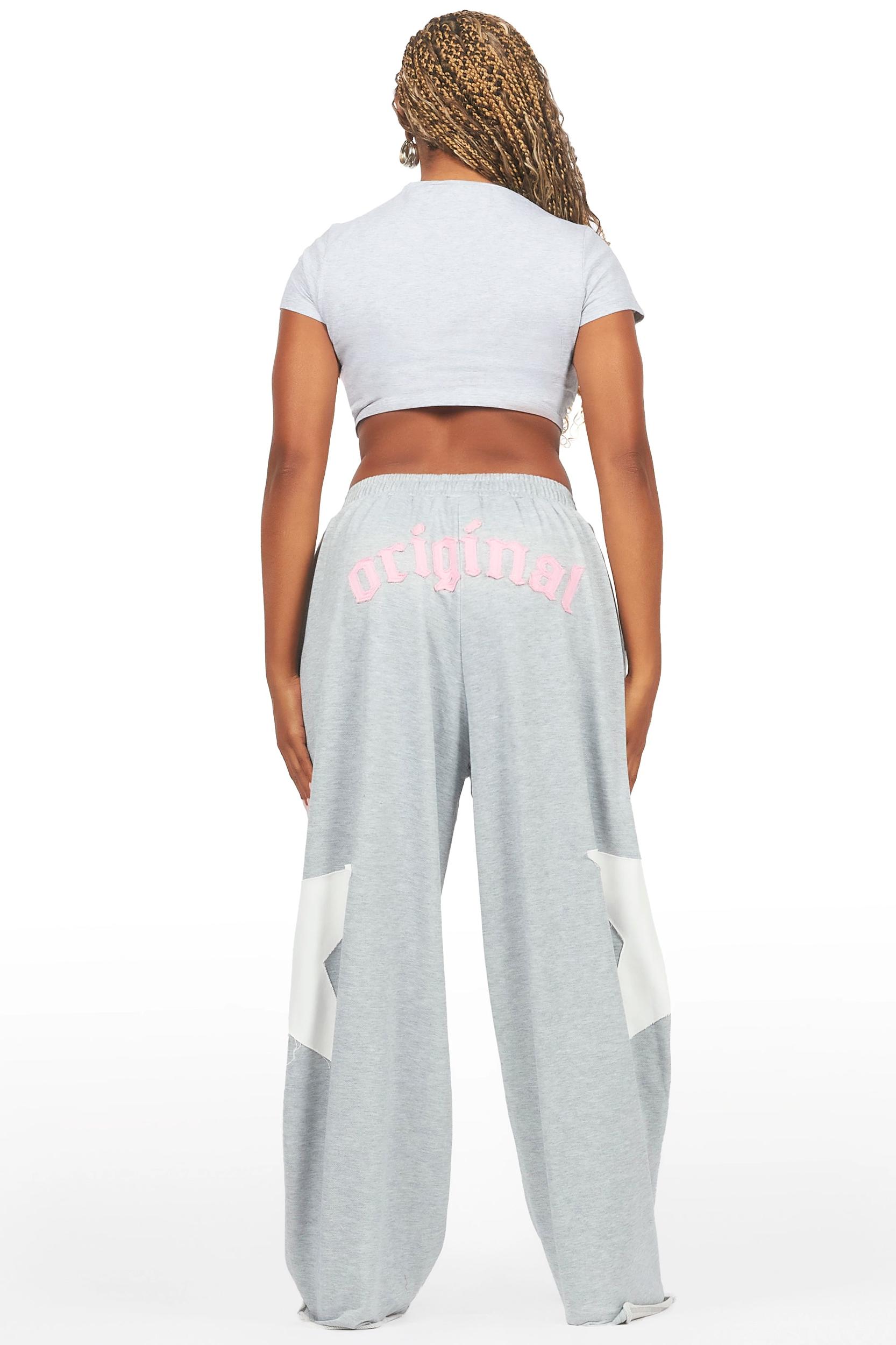 Shelley Heather Grey T-Shirt Trackset Female Product Image