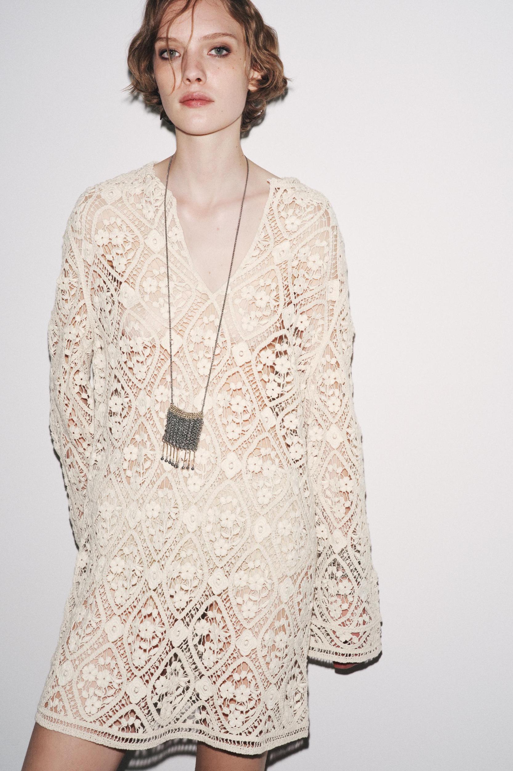 ZW COLLECTION CROCHET MINI DRESS Product Image