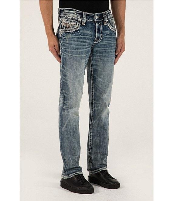Rock Revival Elijah 32#double; Inseam Straight Leg Jeans Product Image